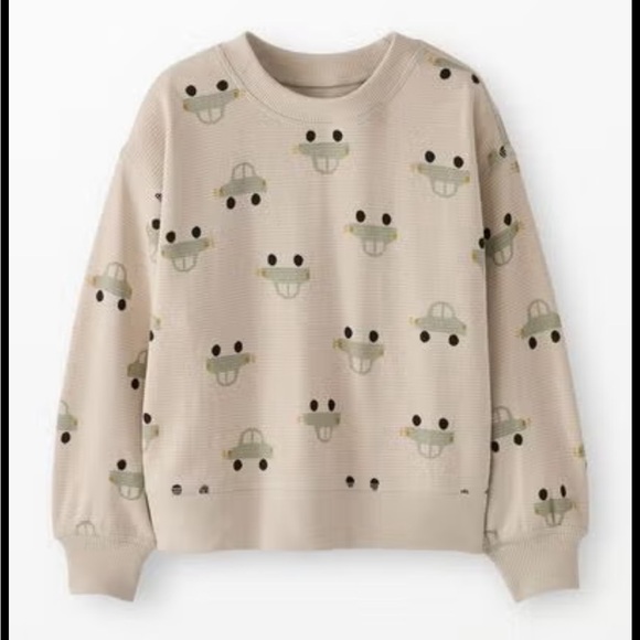 Hanna Andersson Cream Waffle Crewneck - Picture 1 of 7